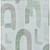 10' X 14' Mint Green And Gray Geometric Washable Indoor Outdoor Area Rug