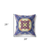 28" X 28" Blue And Cream Blown Seam Geometric Indoor Outdoor Throw Pillow