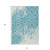10' X 14' Teal Blue And Ivory Medallion Washable Indoor Outdoor Area Rug