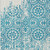 10' X 14' Teal Blue And Ivory Medallion Washable Indoor Outdoor Area Rug
