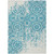 10' X 14' Teal Blue And Ivory Medallion Washable Indoor Outdoor Area Rug