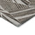 10' X 14' Brown And Beige Geometric Washable Indoor Outdoor Area Rug
