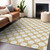 10' X 14' Gold And Beige Polka Dot Washable Indoor Outdoor Area Rug