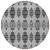 8' Gray Charcoal And Silver Round Moroccan Washable Indoor Outdoor Area Rug