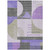 8' X 10' Lavender Gray And Silver Geometric Washable Indoor Outdoor Area Rug
