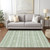 9' X 12' Artichoke Green And Green Southwestern Washable Indoor Outdoor Area Rug