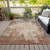 3' X 5' Orange And Beige Abstract Washable Indoor Outdoor Area Rug