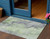3' X 5' Artichoke Green And Lavender Abstract Washable Indoor Outdoor Area Rug
