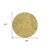 8' Gold Gray And Beige Round Abstract Washable Indoor Outdoor Area Rug