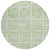 8' Artichoke Green And Mint Green Round Medallion Washable Indoor Outdoor Area Rug