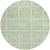 8' Artichoke Green And Mint Green Round Medallion Washable Indoor Outdoor Area Rug