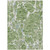 8' X 10' Artichoke Green Ivory And Beige Striped Washable Indoor Outdoor Area Rug