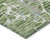 8' X 10' Artichoke Green Ivory And Beige Striped Washable Indoor Outdoor Area Rug