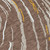 8' Brown Beige And Ivory Round Abstract Washable Indoor Outdoor Area Rug
