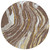 8' Brown Beige And Ivory Round Abstract Washable Indoor Outdoor Area Rug