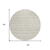 8' Beige And Ivory Round Geometric Washable Indoor Outdoor Area Rug
