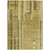 8' X 10' Gold And Dark Brown Striped Washable Indoor Outdoor Area Rug