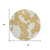8' Gold And Ivory Round Abstract Washable Indoor Outdoor Area Rug