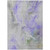 5' X 8' Lavender Gray And Green Abstract Washable Indoor Outdoor Area Rug