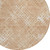 8' Coral Ivory And Peach Round Geometric Washable Indoor Outdoor Area Rug