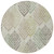 8' Taupe Beige And Artichoke Green Round Floral Washable Indoor Outdoor Area Rug