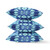 16" X 16" Blue Zippered Geometric Indoor Outdoor Throw Pillow