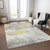 9' X 12' Gold And Gray Abstract Washable Indoor Outdoor Area Rug