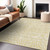 9' X 12' Wheat And Ivory Southwestern Washable Indoor Outdoor Area Rug