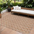 8' X 10' Copper And Beige Ogee Washable Indoor Outdoor Area Rug