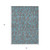 5' X 8' Gray And Teal Blue Geometric Washable Indoor Outdoor Area Rug