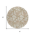 8' Beige Ivory And Brown Round Geometric Washable Indoor Outdoor Area Rug