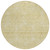 8' Wheat And Ivory Round Geometric Washable Indoor Outdoor Area Rug