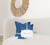 Set Of Three 20" X 20" Blue And White Zippered Coastal Throw Indoor Outdoor Pillow Cover