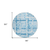 8' Sky Blue Denim Blue And Ivory Round Striped Washable Indoor Outdoor Area Rug