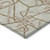 10' X 14' Beige Ivory And Brown Geometric Washable Indoor Outdoor Area Rug