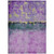 8' X 10' Plum And Gold Abstract Washable Indoor Outdoor Area Rug