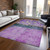 8' X 10' Plum And Gold Abstract Washable Indoor Outdoor Area Rug