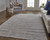 2' X 3' Taupe And Ivory Plaid Power Loom Distressed Stain Resistant Area Rug