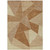 9' X 12' Orange Copper And Beige Geometric Washable Indoor Outdoor Area Rug
