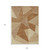 9' X 12' Orange Copper And Beige Geometric Washable Indoor Outdoor Area Rug