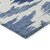 9' X 12' Navy Blue And Denim Blue Abstract Washable Indoor Outdoor Area Rug