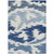 9' X 12' Navy Blue And Denim Blue Abstract Washable Indoor Outdoor Area Rug