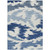 9' X 12' Navy Blue And Denim Blue Abstract Washable Indoor Outdoor Area Rug
