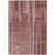 8' X 10' Brick Red And Brown Striped Washable Indoor Outdoor Area Rug