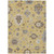 10' X 14' Gold Ivory And Brown Floral Washable Indoor Outdoor Area Rug