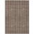 9' X 12' Brown And Ivory Striped Washable Indoor Outdoor Area Rug