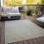 5' X 8' Beige Tan And Taupe Ombre Washable Indoor Outdoor Area Rug