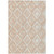 8' X 10' Peach And Ivory Geometric Washable Indoor Outdoor Area Rug