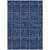 5' X 8' Denim Blue And Charcoal Medallion Washable Indoor Outdoor Area Rug