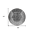 8' Gray Charcoal And Silver Round Geometric Washable Indoor Outdoor Area Rug